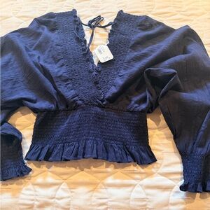NWT Deep Blue Blouse